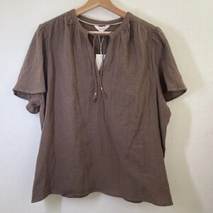 Per Una Brown Blouse